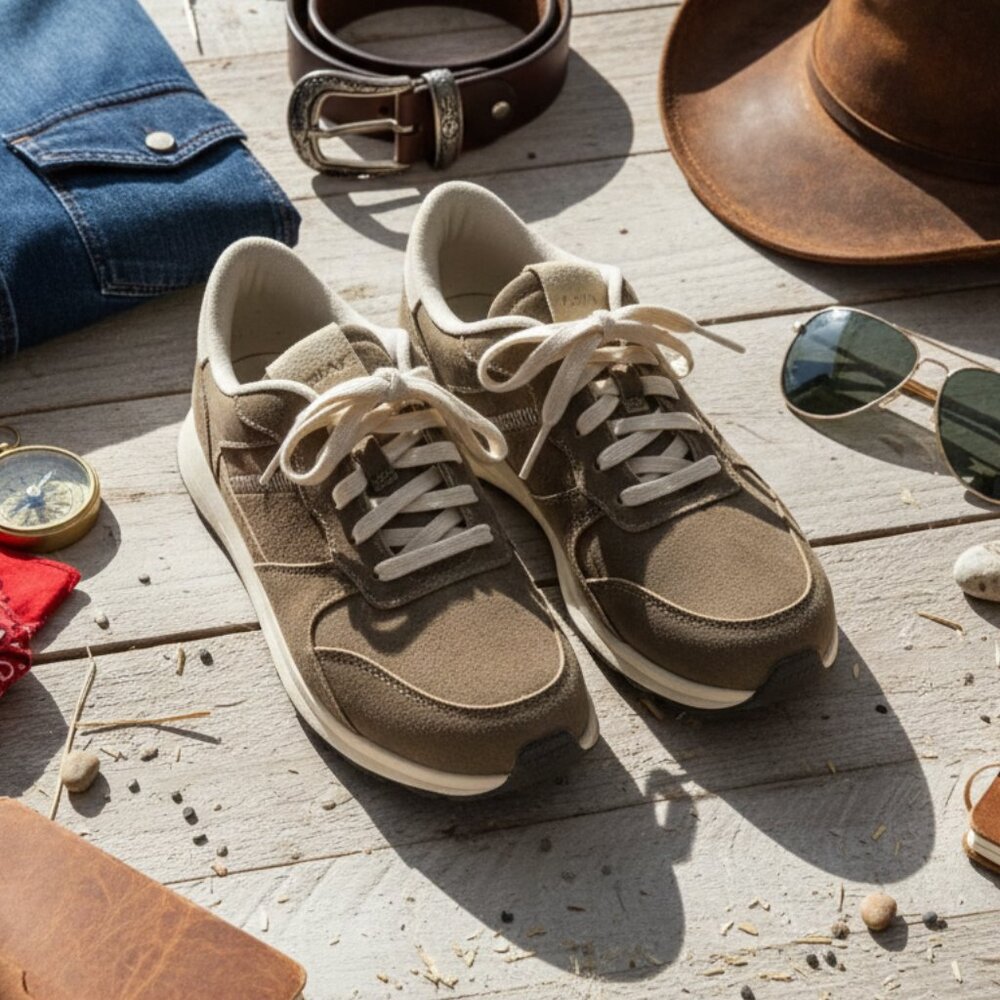 Ariat Women's Fuse Brown and Cream Sneakers with Sporty Comfort